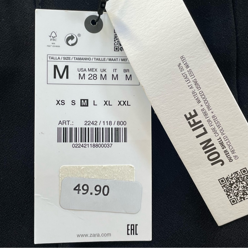Zara pants | still NWT | medium. Long, flowy, black, high waist. - Picture 6 of 8